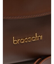 BRACCIALINI SOFIA Sac à main en cuir avec fleur marron - Sacs pour Femme - 3