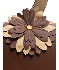 BRACCIALINI SOFIA Sac à main en cuir avec fleur marron - Sacs pour Femme - 4