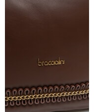 BRACCIALINI NAOMI Sac bandoulière en cuir avec chaîne marron - Sacs pour Femme - 3