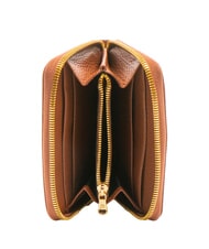 BRACCIALINI BASIC Petit portefeuille en cuir zippé marron - Portefeuilles Femme - 2