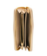 BRACCIALINI BASIC Grand portefeuille en cuir zipp&eacute; beige - Portefeuilles Femme - 2