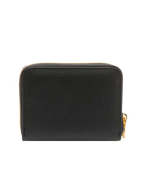 BASIC Petit portefeuille en cuir zippé noir - Portefeuilles Femme