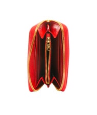 BRACCIALINI BASIC Petit portefeuille en cuir zipp&eacute; rouge - Portefeuilles Femme - 2