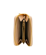 BRACCIALINI BASIC Petit portefeuille en cuir zipp&eacute; beige - Portefeuilles Femme - 2