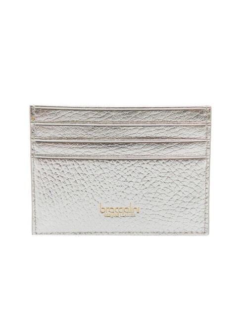 BASIC Porte-cartes de crédit en cuir argent - Portefeuilles Femme