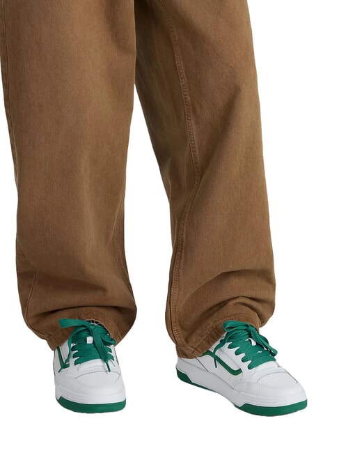 HYLANE  Baskets en cuir vert pop - Chaussures unisexe