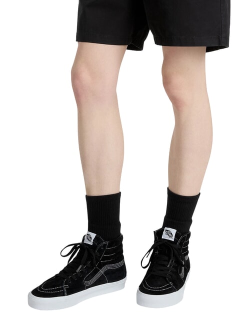 SK8-HI  Baskets en cuir cochon en daim noir - Chaussures unisexe