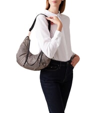 BORBONESE FOLD  Sac bandoulière souple OP / NATUREL / NOIR - Sacs pour Femme - 5