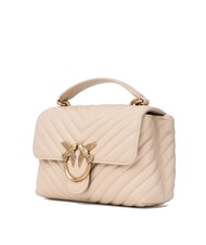 PINKO LOVE LADY PUFF Mini sac &agrave; main, avec bandouli&egrave;re beige-gris fum&eacute;-or antique - Sacs pour Femme - 2