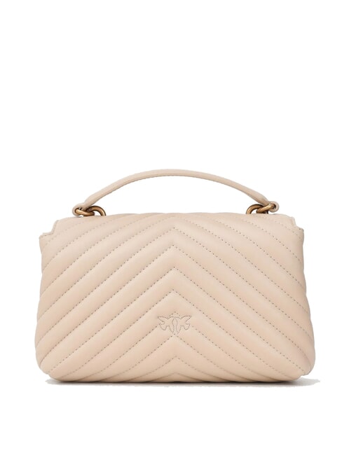 LOVE LADY PUFF Mini sac &agrave; main, avec bandouli&egrave;re beige-gris fum&eacute;-or antique - Sacs pour Femme