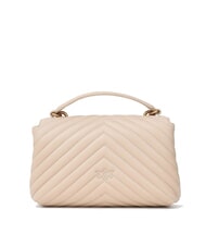 PINKO LOVE LADY PUFF Mini sac &agrave; main, avec bandouli&egrave;re beige-gris fum&eacute;-or antique - Sacs pour Femme - 3