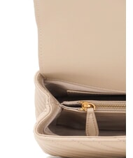 PINKO LOVE LADY PUFF Mini sac &agrave; main, avec bandouli&egrave;re beige-gris fum&eacute;-or antique - Sacs pour Femme - 4