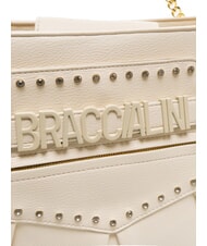 BRACCIALINI GISELLE Sac à bandoulière avec logo en métal beige - Sacs pour Femme - 3