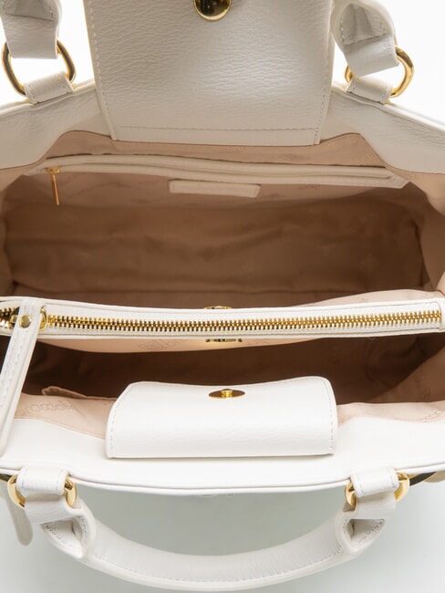 GISELLE Sac fourre-tout avec logo en métal blanc - Sacs pour Femme