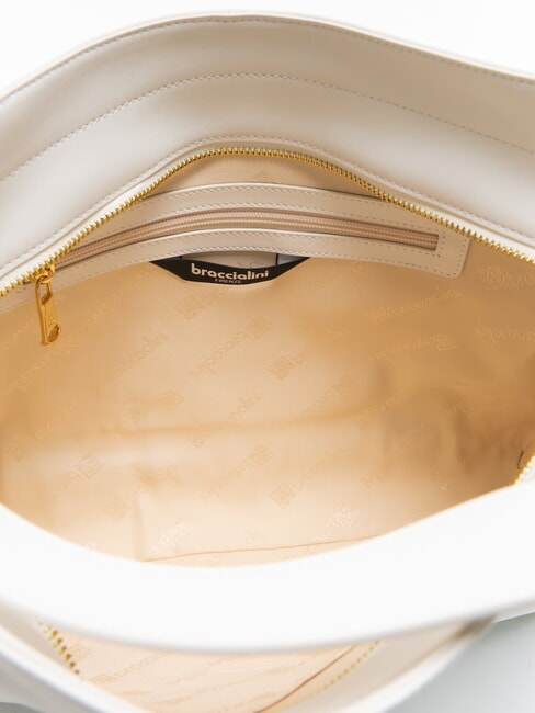 GRETA Sac cartable en cuir blanc - Sacs pour Femme