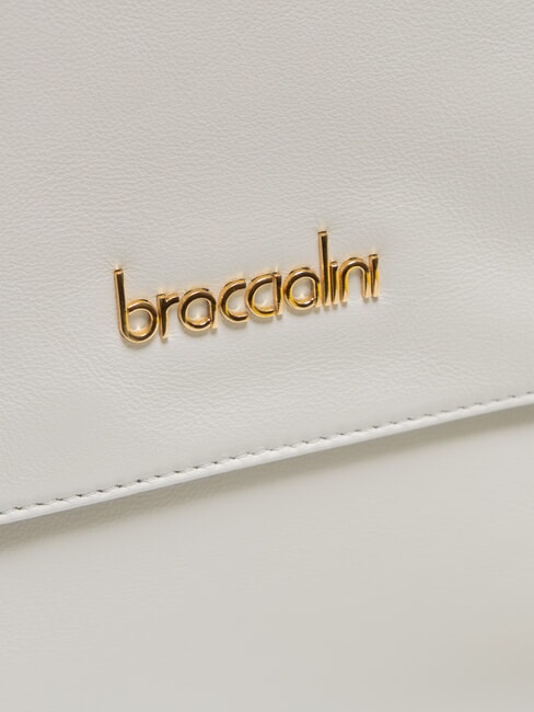 GRETA Sac porte-documents en cuir avec bandoulière blanc - Sacs pour Femme