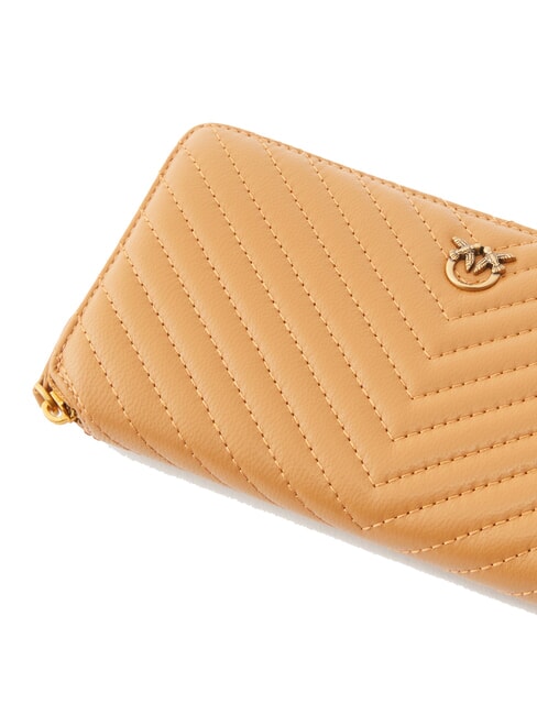 RYDER Porte-feuille en cuire nougat-or antique - Portefeuilles Femme