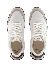 ARMANI EXCHANGE A|X Baskets place taupe + blanc cass&eacute; - Chaussures Homme - 4