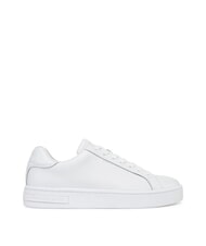 ARMANI EXCHANGE A|X COURTSIDE Baskets en cuir blanc brillant - Chaussures Homme - 2