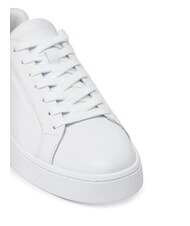 ARMANI EXCHANGE A|X COURTSIDE Baskets en cuir blanc brillant - Chaussures Homme - 3