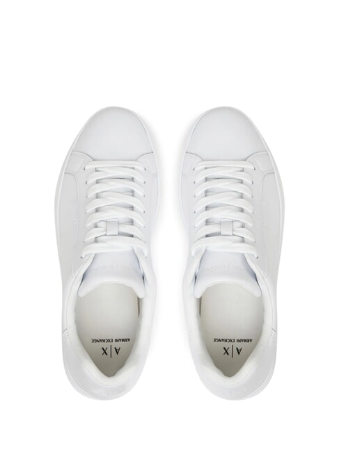 A|X COURTSIDE Baskets en cuir blanc brillant - Chaussures Homme