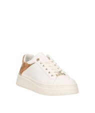 ALVIERO MARTINI PRIMA CLASSE GEO JUNIOR Baskets &agrave; lacets bijoux Blanc / Beige G&eacute;o - Chaussures Femme - 5