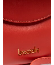 BRACCIALINI SOFIA Sac à main en cuir avec petites fleurs rouge - Sacs pour Femme - 3