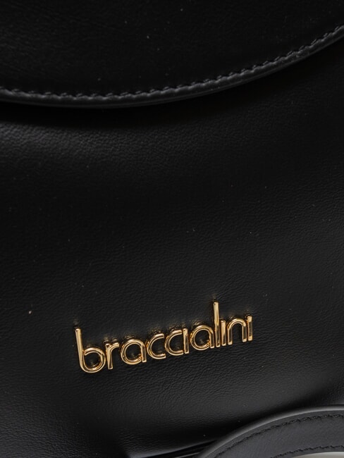 SOFIA Sac à main en cuir avec petites fleurs noir - Sacs pour Femme