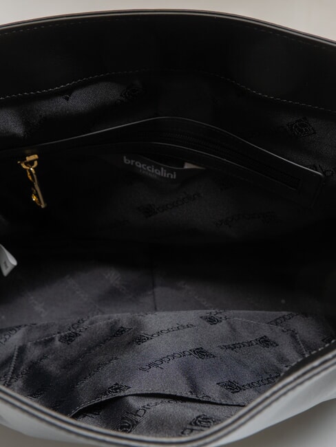 SOFIA Sac à main en cuir avec petites fleurs noir - Sacs pour Femme