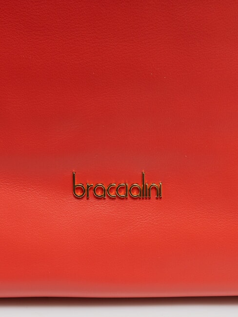 SOFIA Sac bandoulière en cuir avec petites fleurs rouge - Sacs pour Femme