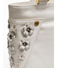 BRACCIALINI SOFIA Sac bandoulière en cuir avec petites fleurs blanc - Sacs pour Femme - 3