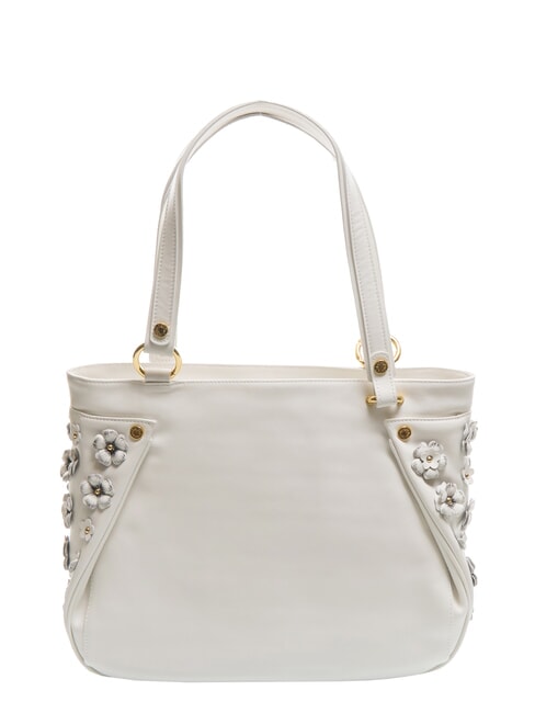 SOFIA Sac bandoulière en cuir avec petites fleurs blanc - Sacs pour Femme