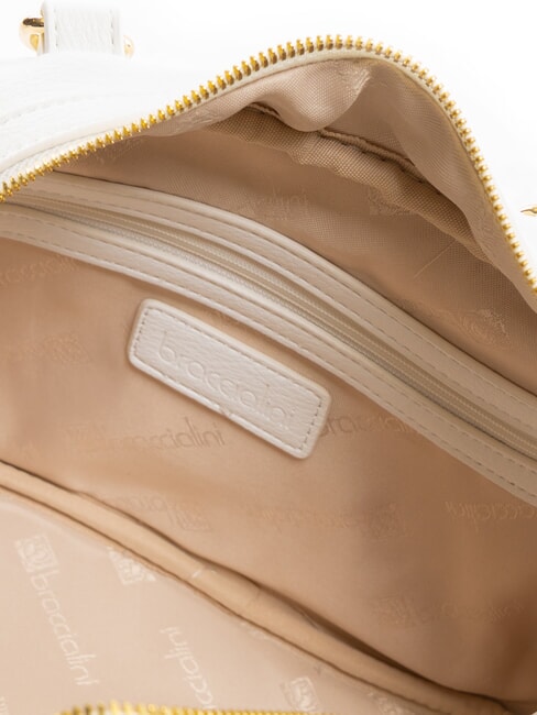 GISELLE Sac de coffre avec logo métallique blanc - Sacs pour Femme