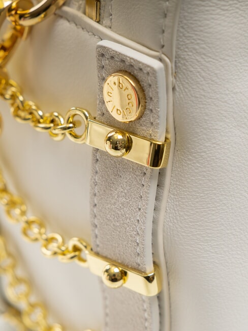 NORA Sac cartable en cuir avec boucles blanc - Sacs pour Femme