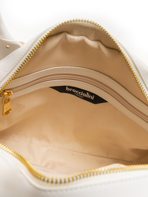 NORA Sac cartable en cuir avec boucles blanc - Sacs pour Femme