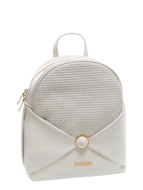 NAOMI Sac à dos rond en cuir blanc - Sacs pour Femme