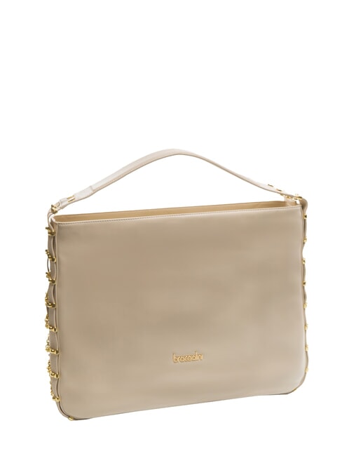 NORA Sac hobo en cuir beige - Sacs pour Femme
