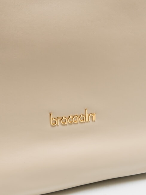 NORA Sac hobo en cuir beige - Sacs pour Femme