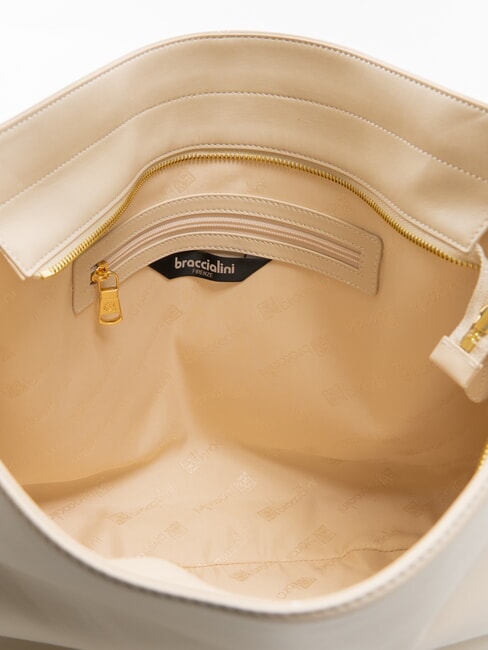 NORA Sac hobo en cuir beige - Sacs pour Femme