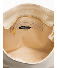 BRACCIALINI NORA Sac hobo en cuir beige - Sacs pour Femme - 5