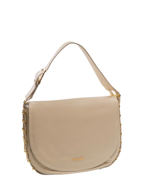 NORA Sac à bandoulière en cuir beige - Sacs pour Femme