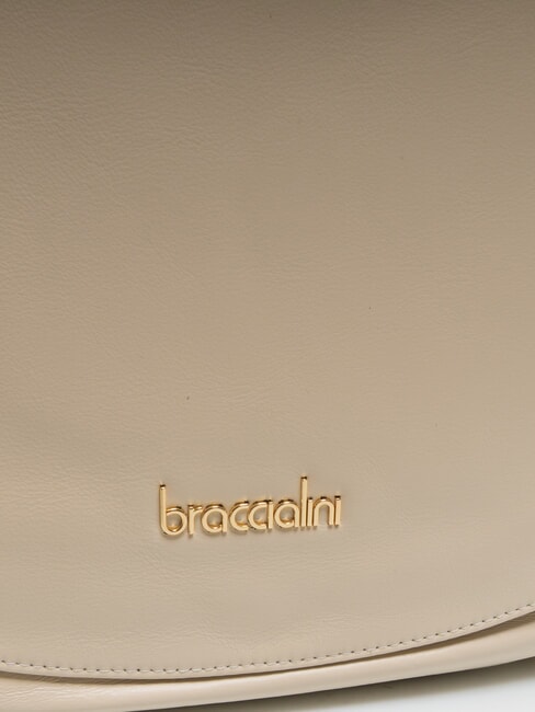 NORA Sac à bandoulière en cuir beige - Sacs pour Femme