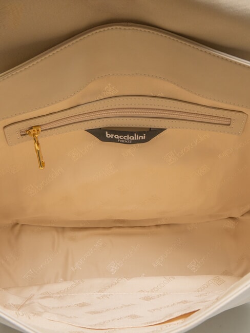 NORA Sac à bandoulière en cuir beige - Sacs pour Femme