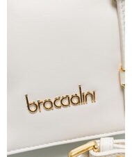 BRACCIALINI GRETA Petit sac à main en cuir blanc - Sacs pour Femme - 3