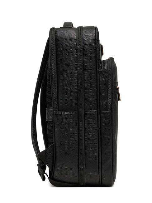 NOROM Grand sac à dos imprimé saffiano NOIR - Sacs pour Femme
