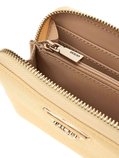 LAUREL Portefeuille moyen zipp&eacute; autour soie de ma&iuml;s - Portefeuilles Femme