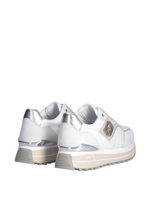 MAXI WONDER 73 Baskets à empiècements floraux blanc cassé - Chaussures Femme