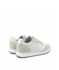 LIUJO VIBE 03 Baskets de course en cuir et tissu sable/blanc - Chaussures Femme - 4