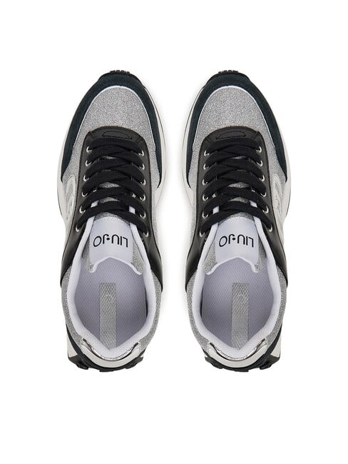 LOLO 17 Baskets à paillettes lurex noir cassé - Chaussures Femme