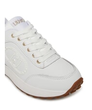 LIUJO LOLO 17 Baskets en cuir avec logo en perles blanche - Chaussures Femme - 3
